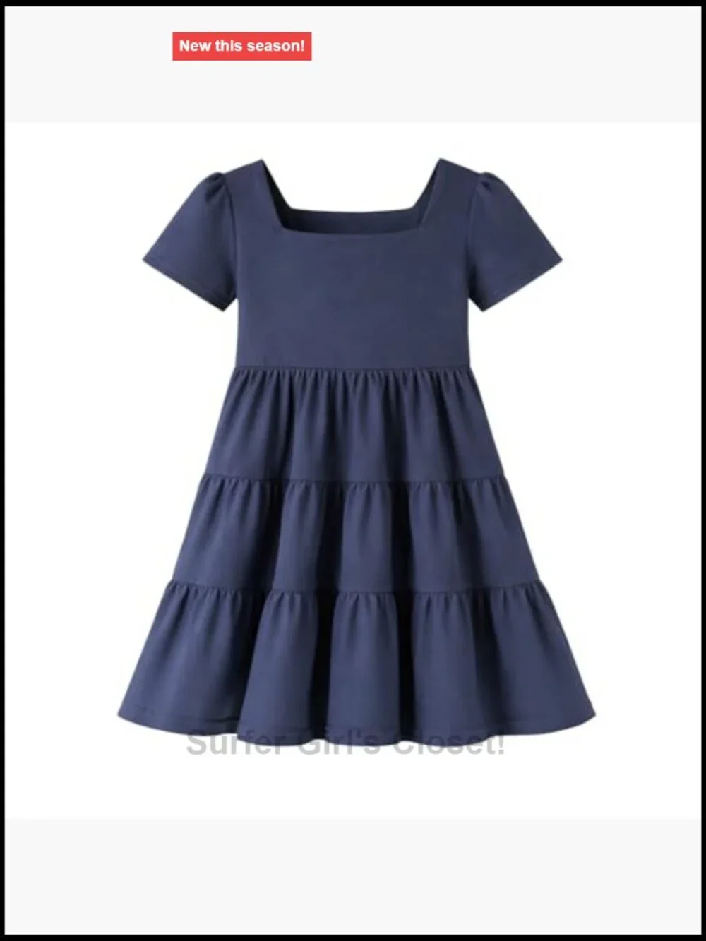 Cotton Colorblock Tiered Twirl Dress for Girls